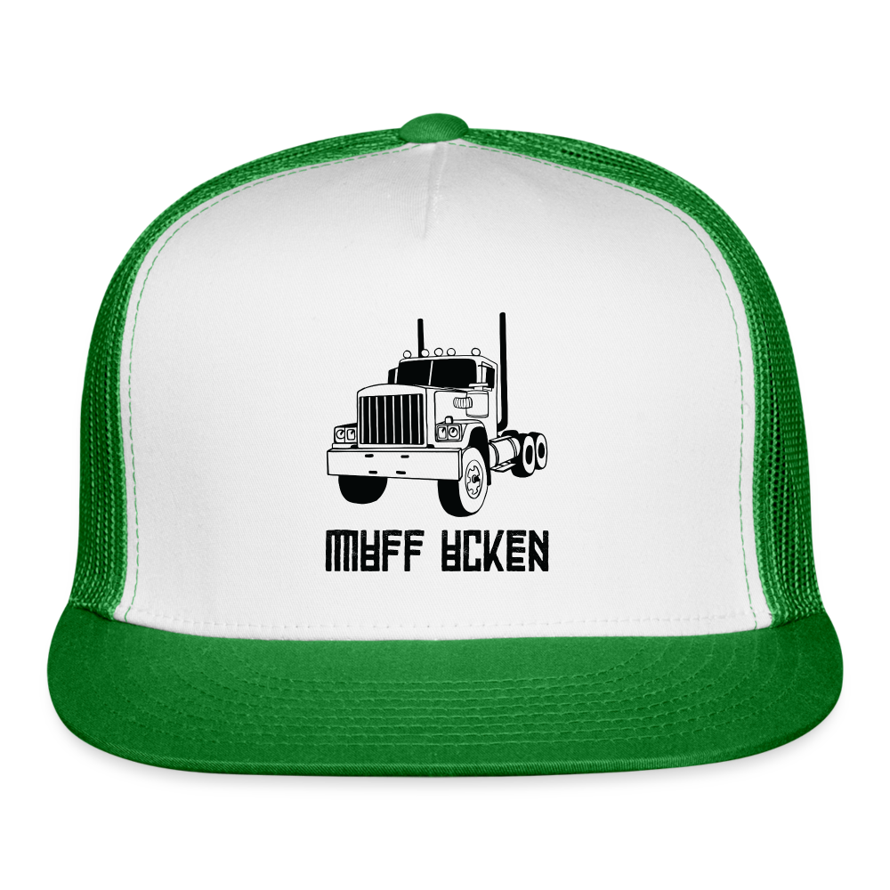 Muff Ucken Trucker Cap - white/kelly green