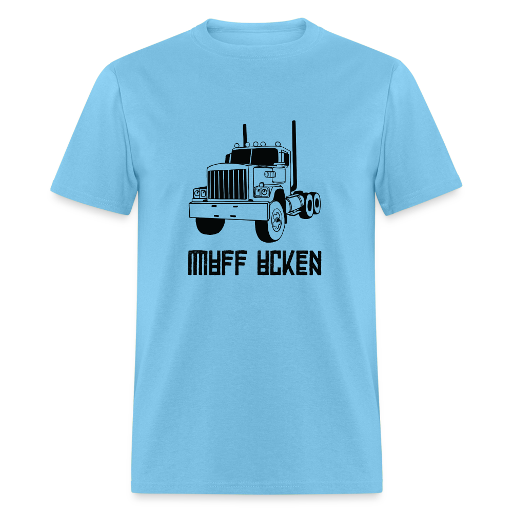 Muff Ucken logo tee - colors - aquatic blue